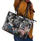 Martin Luther King Day Afro Leather Tote Bag Civil Rights Leader - Classic American Street Graffiti - African Pride