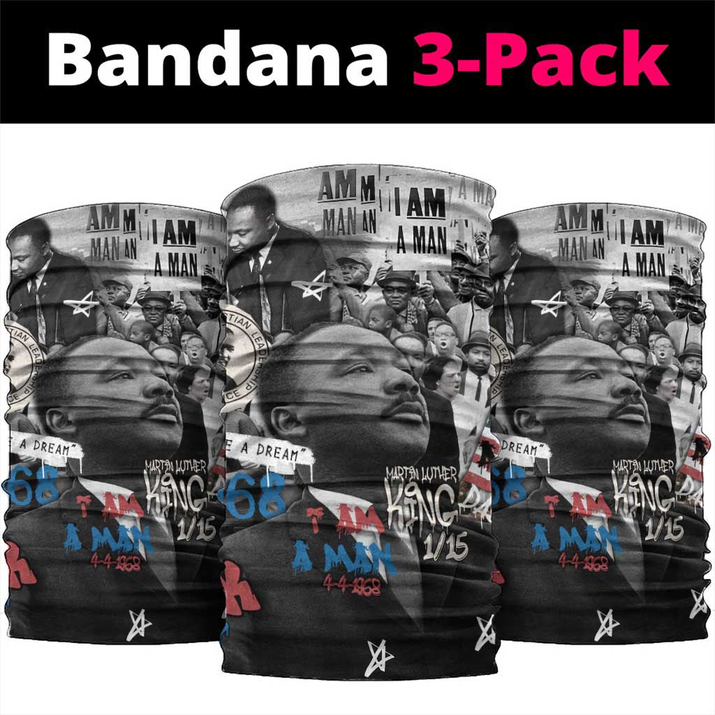 Martin Luther King Day Afro Neck Gaiter Civil Rights Leader - Classic American Street Graffiti TS04
