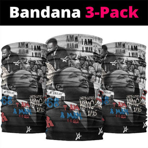 Martin Luther King Day Afro Neck Gaiter Civil Rights Leader - Classic American Street Graffiti TS04