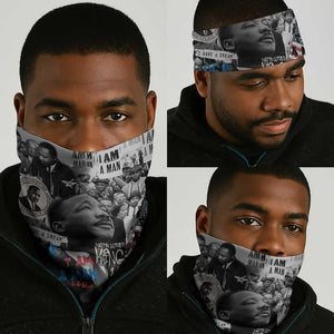 Martin Luther King Day Afro Neck Gaiter Civil Rights Leader - Classic American Street Graffiti TS04