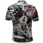 Martin Luther King Day Afro Polo Shirt Civil Rights Leader - Classic American Street Graffiti - African Pride