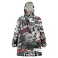 Martin Luther King Day Afro Wearable Blanket Hoodie Civil Rights Leader - Classic American Street Graffiti - African Pride