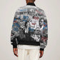 Afro Malcolm X Bomber Jacket Quotes Dates and Black History Activist Theme - African Pride