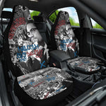Afro Malcolm X Car Seat Cover Quotes Dates and Black History Activist Theme - African Pride