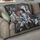 Afro Malcolm X Quilt Quotes Dates and Black History Activist Theme - African Pride
