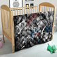 Afro Malcolm X Quilt Quotes Dates and Black History Activist Theme - African Pride