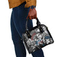 Afro Malcolm X Shoulder Handbag Quotes Dates and Black History Activist Theme - African Pride