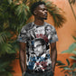 Afro Malcolm X T shirt Quotes Dates and Black History Activist Theme - African Pride