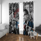 Afro Malcolm X Window Curtain Quotes Dates and Black History Activist Theme - African Pride