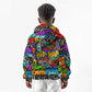 Hip Hop Graffiti African Kid Hoodie Black Melanin Text and Urban Street Art - African Pride
