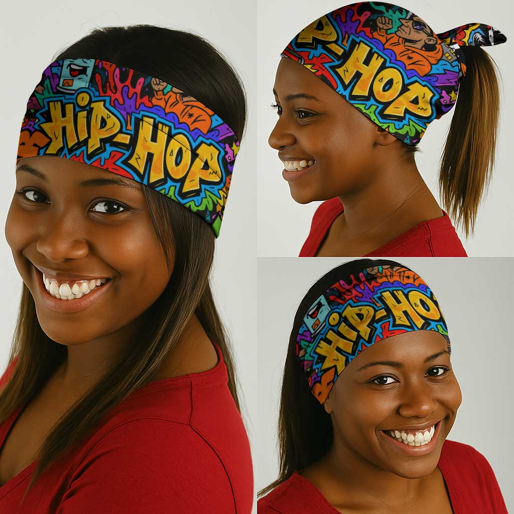 Hip Hop Graffiti African Neck Gaiter Black Melanin Text and Urban Street Art TS04