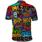 Hip Hop Graffiti African Polo Shirt Black Melanin Text and Urban Street Art - African Pride