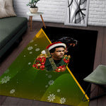 Huey P. Newton Black Panther Christmas Area Rug Black History Civil Rights Festive Holiday Art