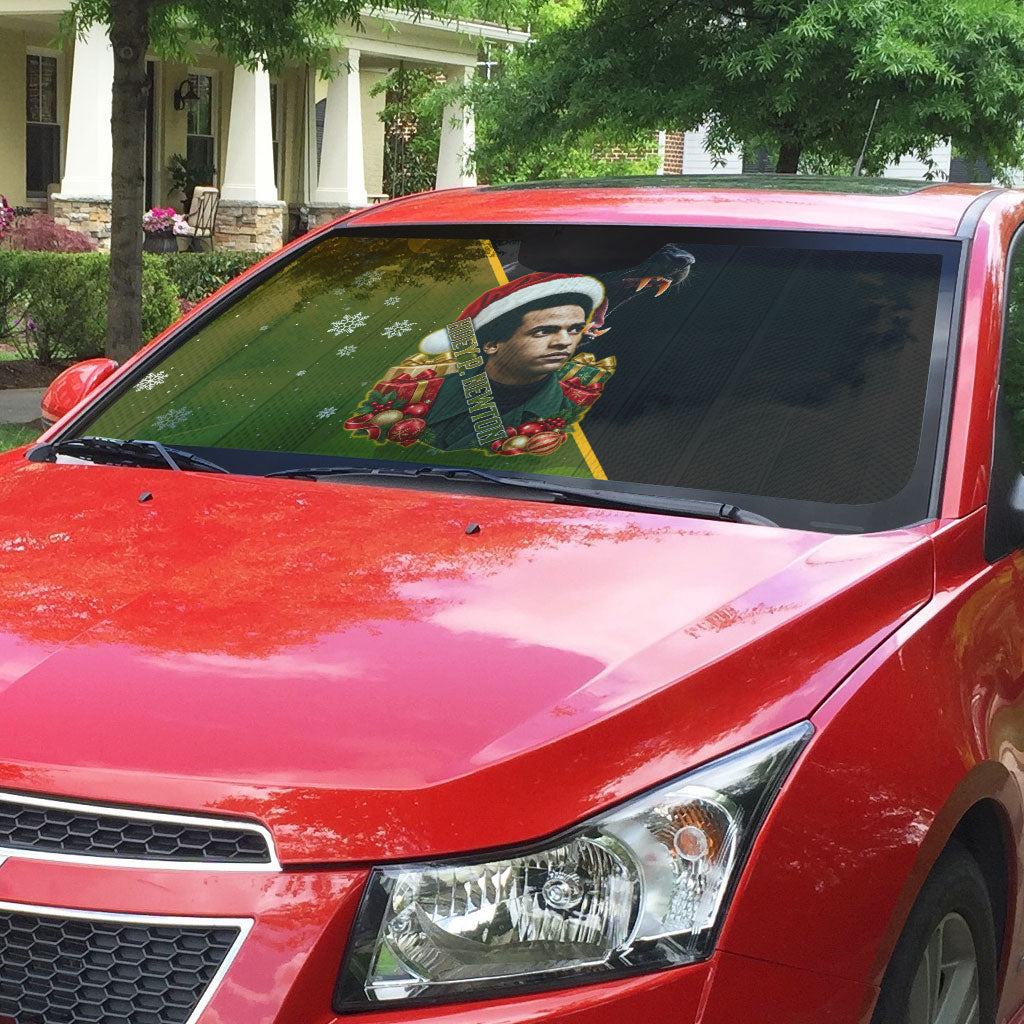 Huey P. Newton Black Panther Christmas Auto Sun Shade Black History Civil Rights Festive Holiday Art