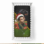 Huey P. Newton Black Panther Christmas Baby Bed Cover Black History Civil Rights Festive Holiday Art