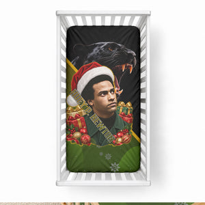 Huey P. Newton Black Panther Christmas Baby Bed Cover Black History Civil Rights Festive Holiday Art