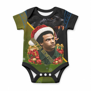 Huey P. Newton Black Panther Christmas Baby Onesie Black History Civil Rights Festive Holiday Art