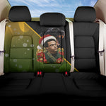 Huey P. Newton Black Panther Christmas Back Car Seat Cover Black History Civil Rights Festive Holiday Art