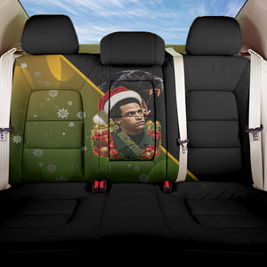 Huey P. Newton Black Panther Christmas Back Car Seat Cover Black History Civil Rights Festive Holiday Art