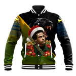 Huey P. Newton Black Panther Christmas Baseball Jacket Black History Civil Rights Festive Holiday Art