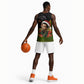 Huey P. Newton Black Panther Christmas Basketball Jersey Black History Civil Rights Festive Holiday Art