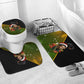 Huey P. Newton Black Panther Christmas Bathroom Set Black History Civil Rights Festive Holiday Art