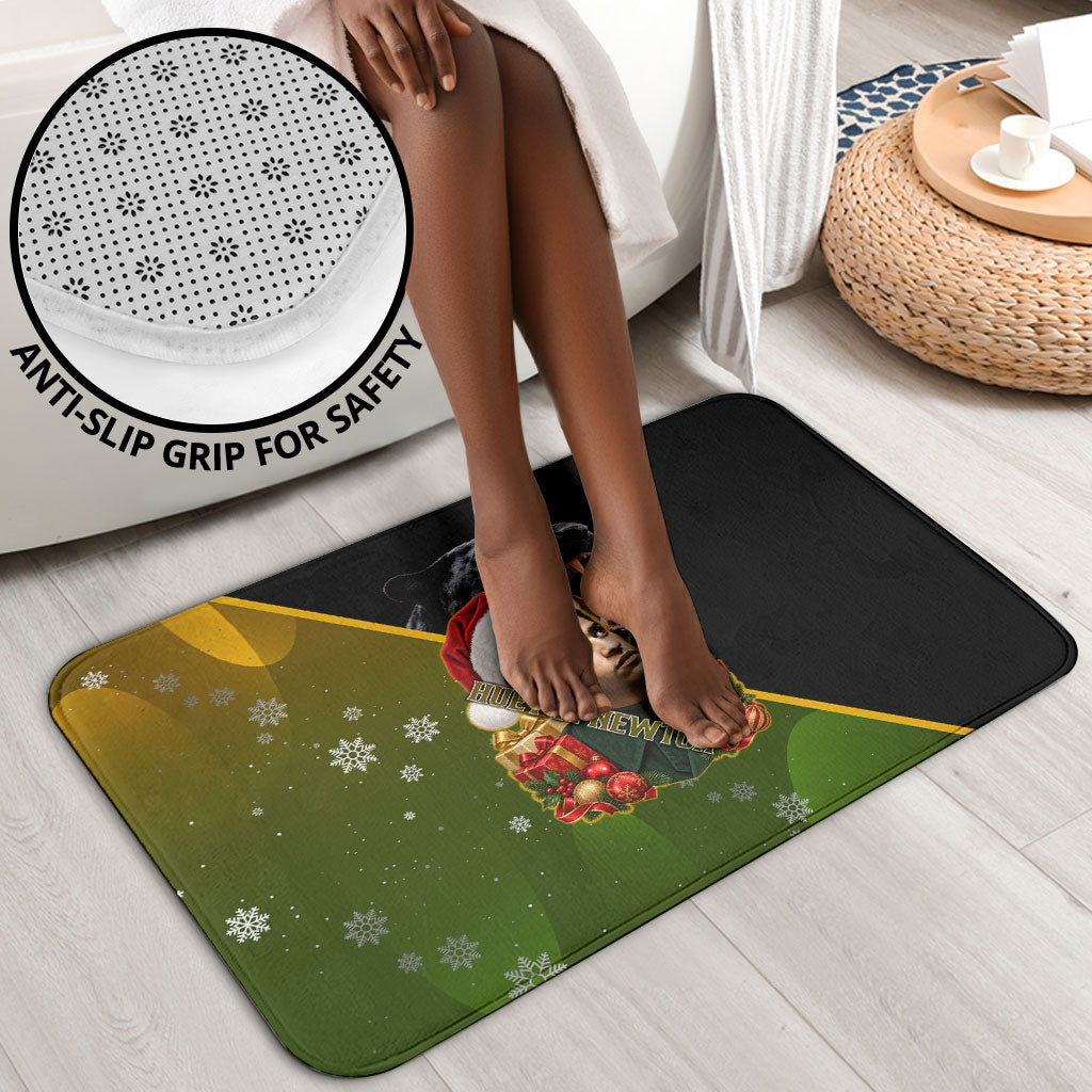 Huey P. Newton Black Panther Christmas Bathroom Set Black History Civil Rights Festive Holiday Art