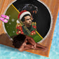 Huey P. Newton Black Panther Christmas Beach Blanket Black History Civil Rights Festive Holiday Art