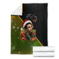 Huey P. Newton Black Panther Christmas Blanket Black History Civil Rights Festive Holiday Art
