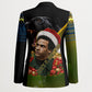 Huey P. Newton Black Panther Christmas Blazer Black History Civil Rights Festive Holiday Art