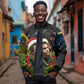 Huey P. Newton Black Panther Christmas Bomber Jacket Black History Civil Rights Festive Holiday Art