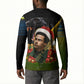 Huey P. Newton Black Panther Christmas Button Sweatshirt Black History Civil Rights Festive Holiday Art