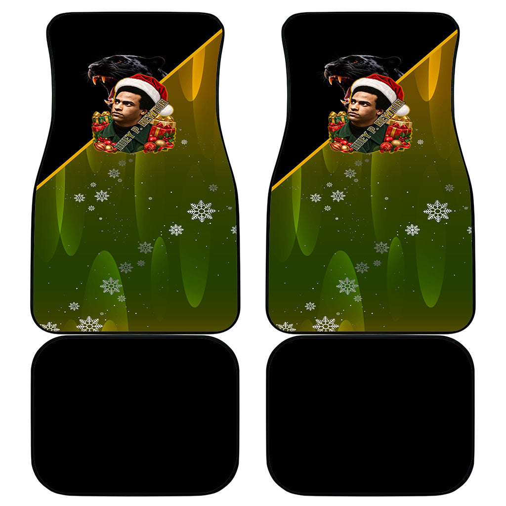Huey P. Newton Black Panther Christmas Car Mats Black History Civil Rights Festive Holiday Art