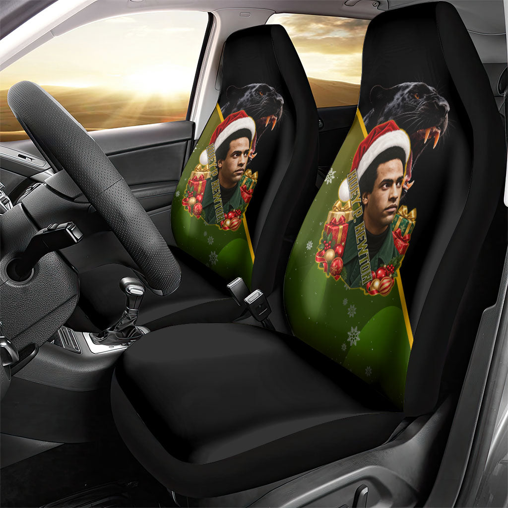 Huey P. Newton Black Panther Christmas Car Seat Cover Black History Civil Rights Festive Holiday Art