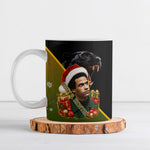 Huey P. Newton Black Panther Christmas Ceramic Mug Black History Civil Rights Festive Holiday Art