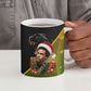 Huey P. Newton Black Panther Christmas Ceramic Mug Black History Civil Rights Festive Holiday Art