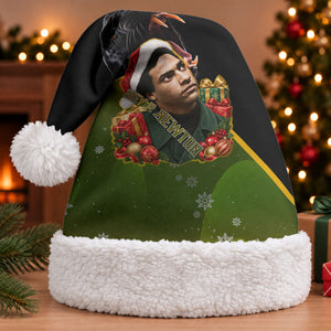 Huey P. Newton Black Panther Christmas Santa Hat Black History Civil Rights Festive Holiday Art