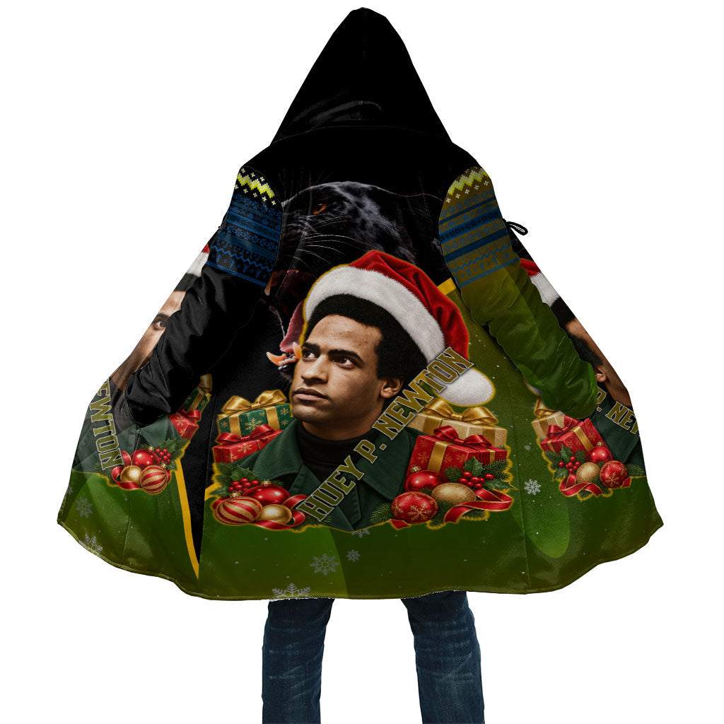Huey P. Newton Black Panther Christmas Cloak Black History Civil Rights Festive Holiday Art
