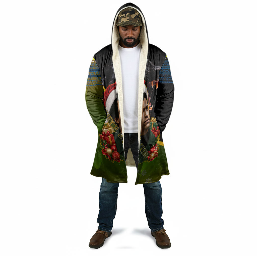 Huey P. Newton Black Panther Christmas Cloak Black History Civil Rights Festive Holiday Art