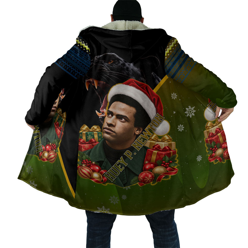 Huey P. Newton Black Panther Christmas Cloak Black History Civil Rights Festive Holiday Art
