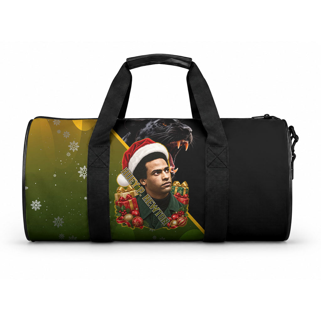 Huey P. Newton Black Panther Christmas Duffle Bag Black History Civil Rights Festive Holiday Art