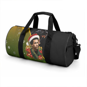 Huey P. Newton Black Panther Christmas Duffle Bag Black History Civil Rights Festive Holiday Art