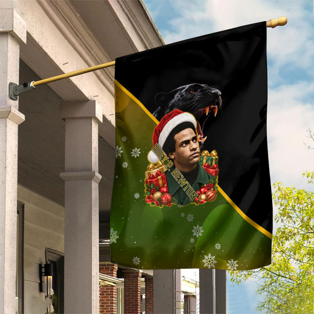 Huey P. Newton Black Panther Christmas Garden Flag Black History Civil Rights Festive Holiday Art