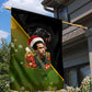 Huey P. Newton Black Panther Christmas Garden Flag Black History Civil Rights Festive Holiday Art