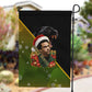 Huey P. Newton Black Panther Christmas Garden Flag Black History Civil Rights Festive Holiday Art