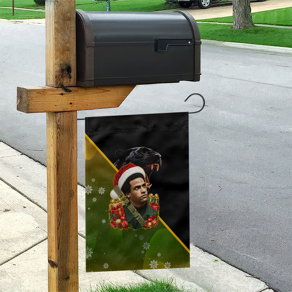 Huey P. Newton Black Panther Christmas Garden Flag Black History Civil Rights Festive Holiday Art