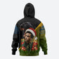 Huey P. Newton Black Panther Christmas Hoodie Black History Civil Rights Festive Holiday Art