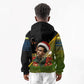 Huey P. Newton Black Panther Christmas Kid Hoodie Black History Civil Rights Festive Holiday Art
