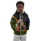 Huey P. Newton Black Panther Christmas Kid Hoodie Black History Civil Rights Festive Holiday Art