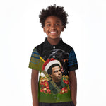 Huey P. Newton Black Panther Christmas Kid Polo Shirt Black History Civil Rights Festive Holiday Art